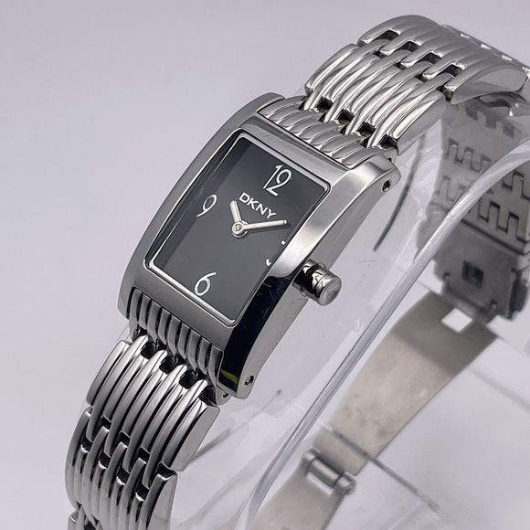 DKNY NY3607 Women's Stainless Steel Quartz Watch - Black Dial, Silver Band - Picture 1 of 10